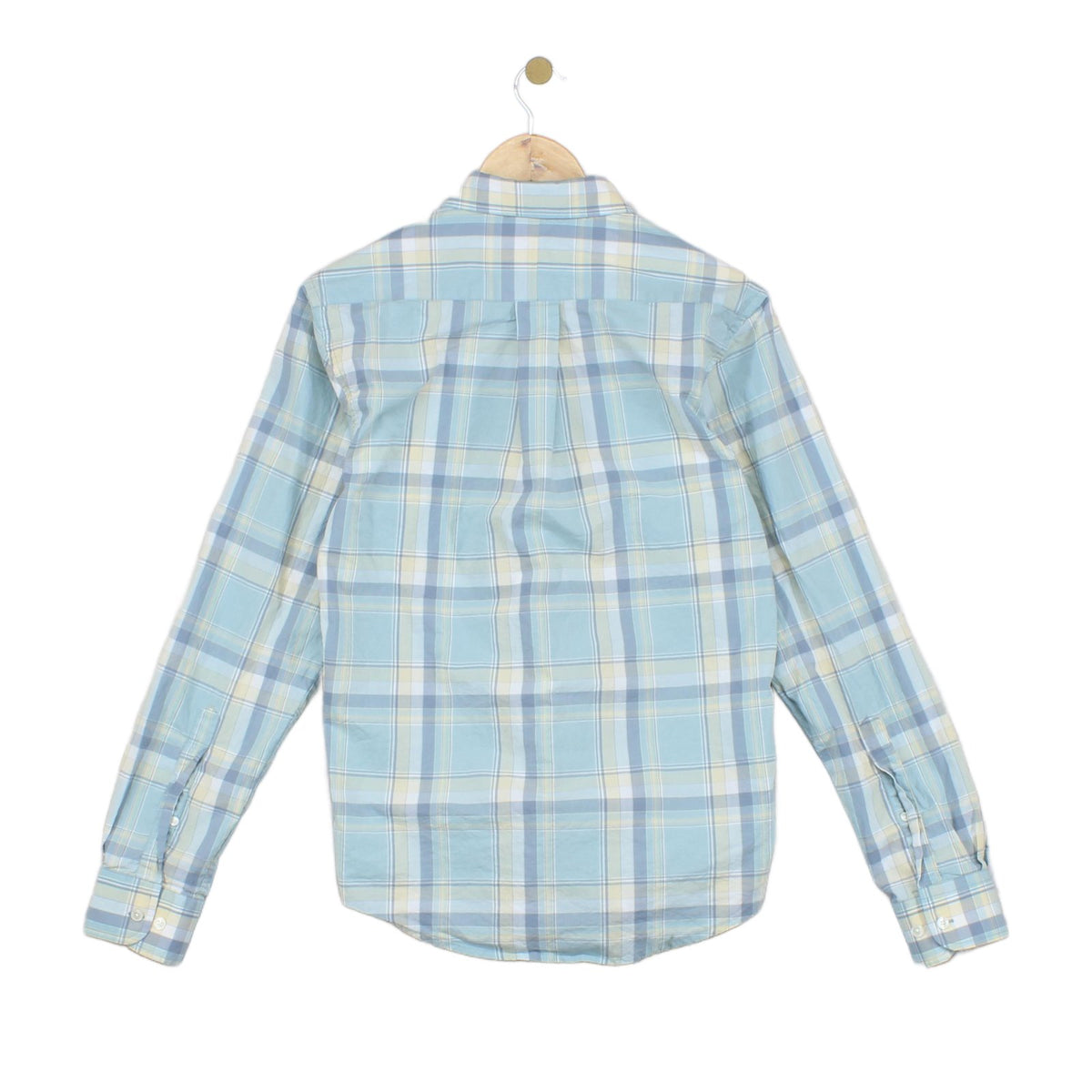 Mens Plaid Shirt Custom Fit Long Sleeve Casual