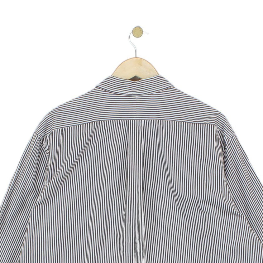 Mens Striped Shirt Button Down Stretch Long Sleeve