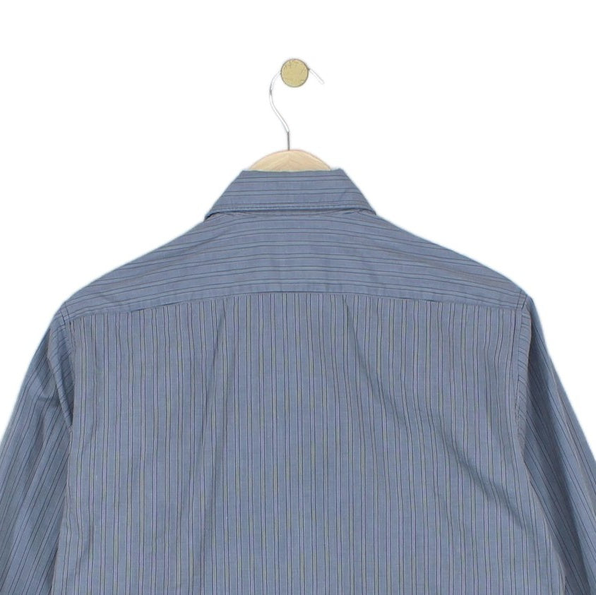 Mens Striped Shirt Long Sleeve Formal