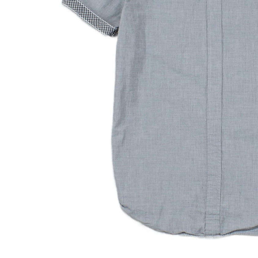 Mens Shirt Button Up Short Sleeve Slim Fit