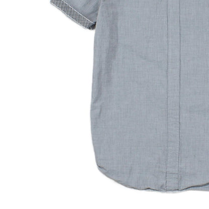 Mens Shirt Button Up Short Sleeve Slim Fit