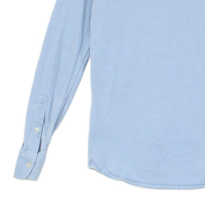 Womens Knit Oxford Shirt Collared Button Up Stretch