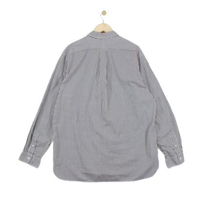 Mens Striped Shirt Button Down Stretch Long Sleeve