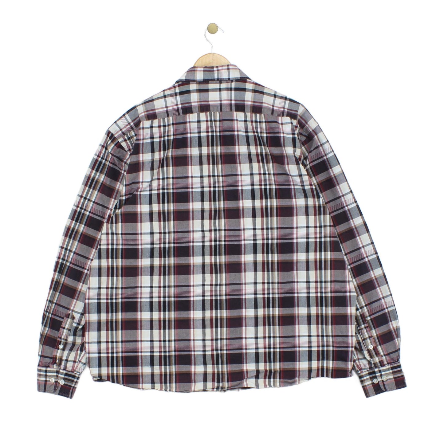 Mens Plaid Shirt Check Long Sleeve