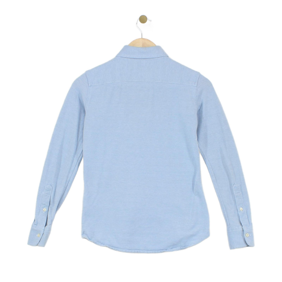 Womens Knit Oxford Shirt Collared Button Up Stretch