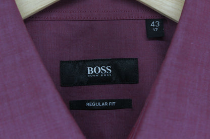 Mens Shirt Long Sleeve Collared Regular Fit