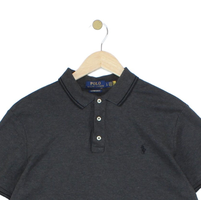 Mens Polo Shirt Stretch Short Sleeve Slim Fit