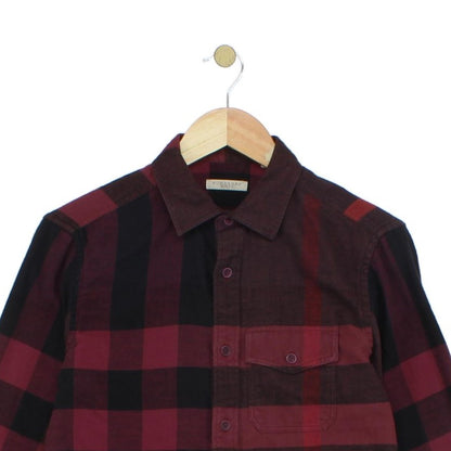 Mens Flannel Plaid Shirt Long Sleeve Check Slim Fit
