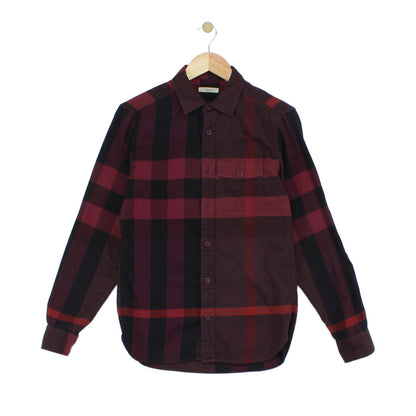Mens Flannel Plaid Shirt Long Sleeve Check Slim Fit