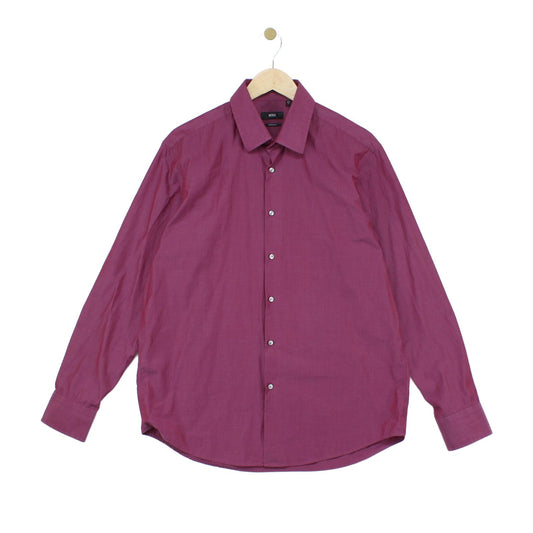 Mens Shirt Long Sleeve Collared Regular Fit