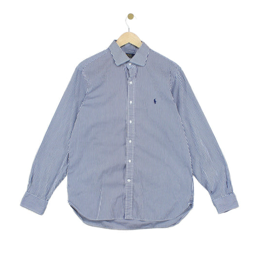 Mens Striped Shirt Button Up Collared