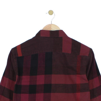 Mens Flannel Plaid Shirt Long Sleeve Check Slim Fit
