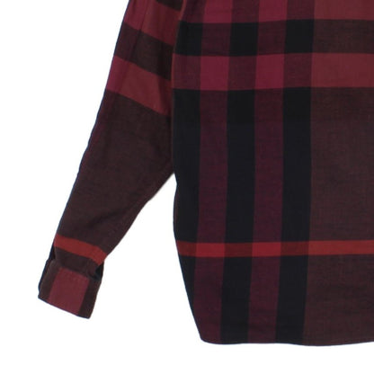 Mens Flannel Plaid Shirt Long Sleeve Check Slim Fit