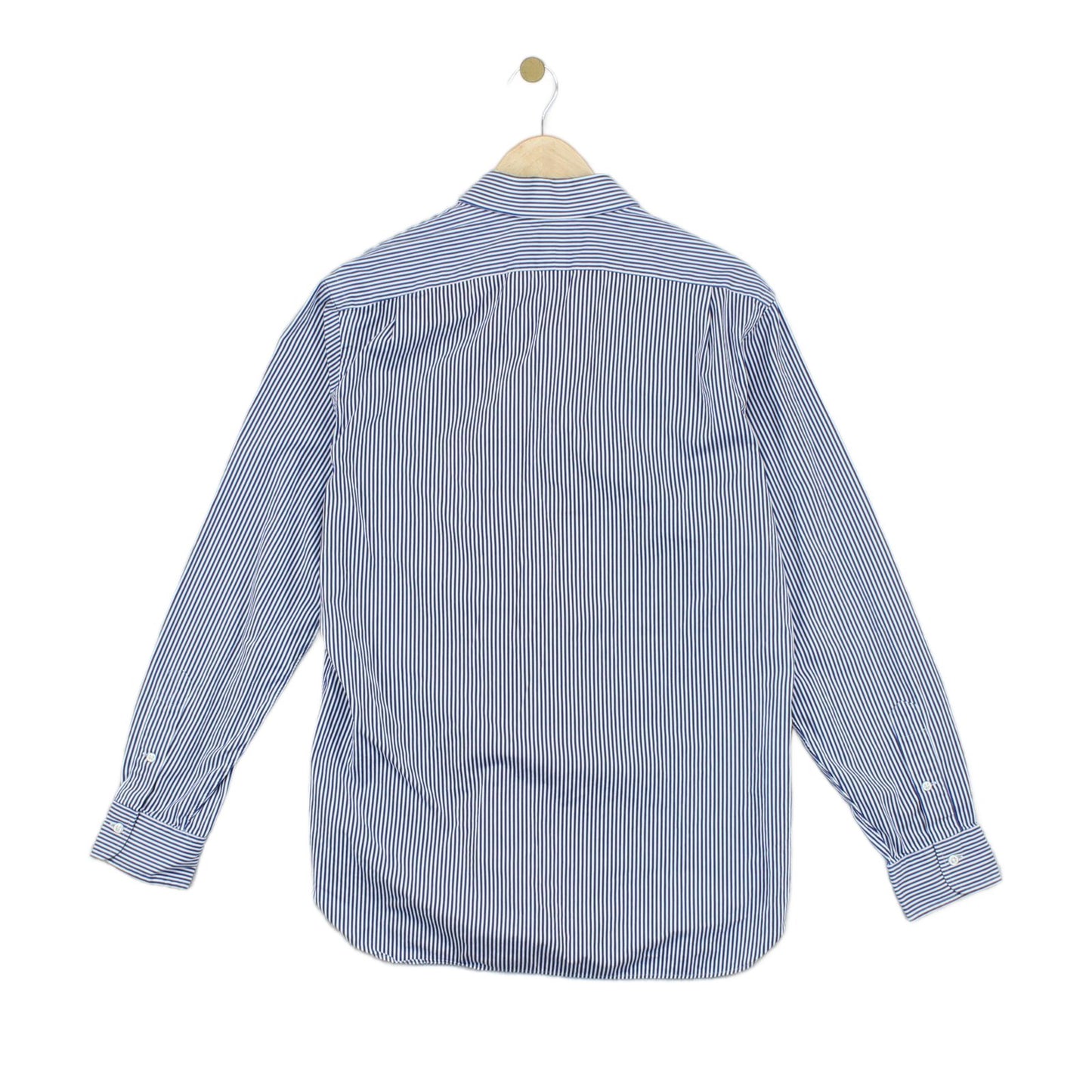 Mens Striped Shirt Button Up Collared