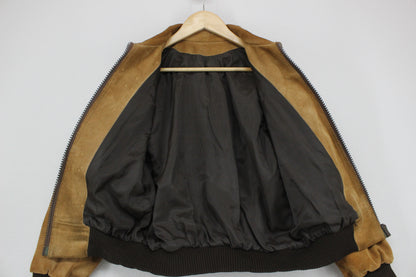 Womens Suede Bomber Jacket 70S