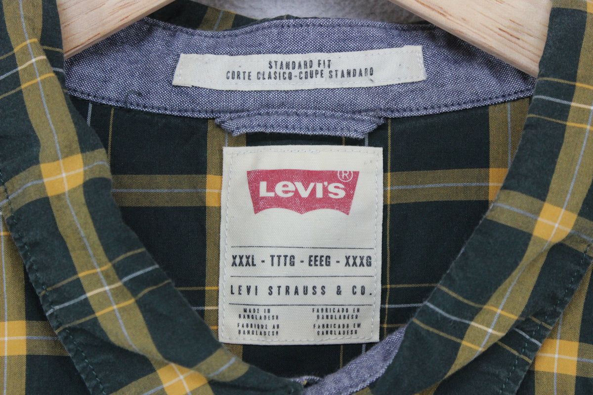 Mens Plaid Shirt Button Up Long Sleeve