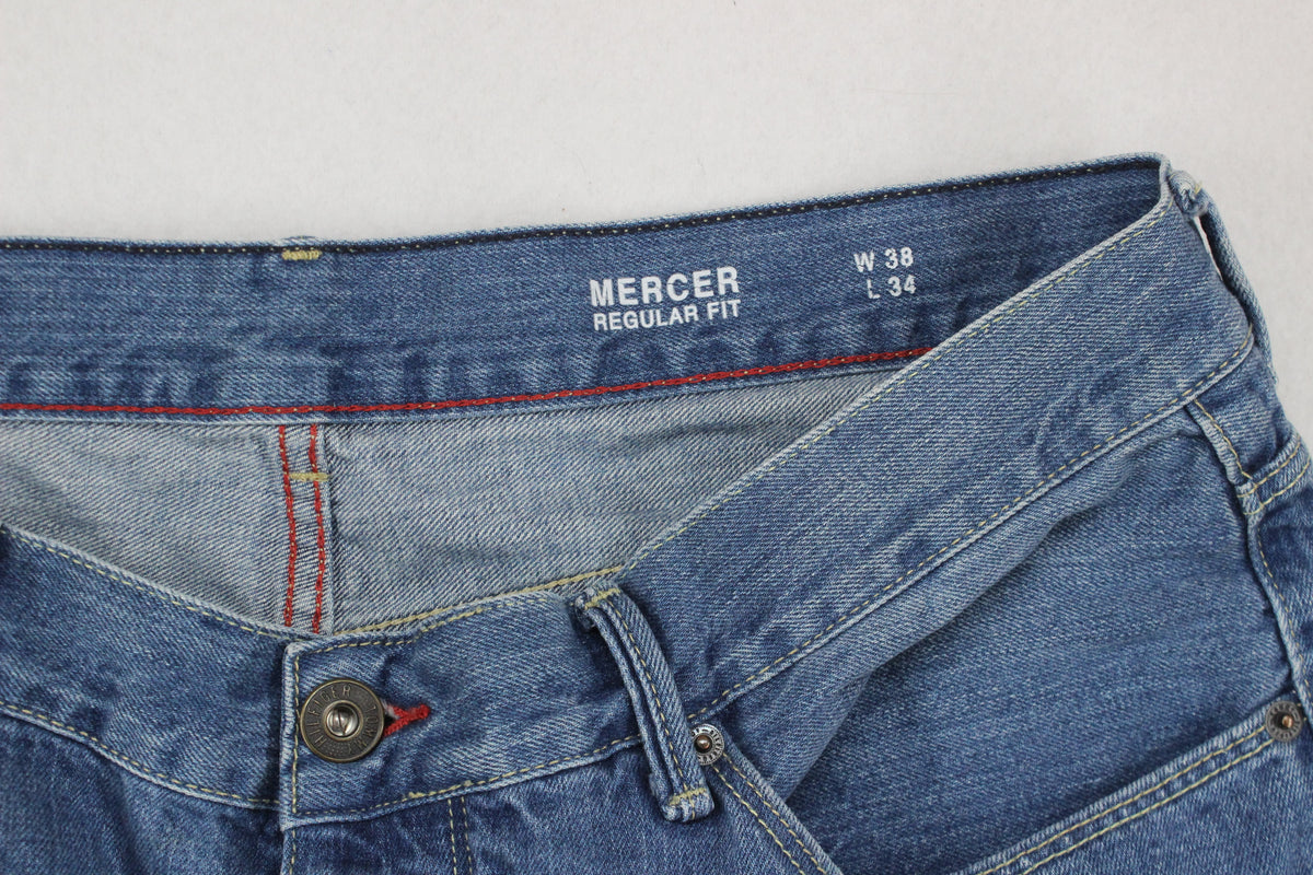 Mens Mercer Jeans Regular Straight Denim Classic