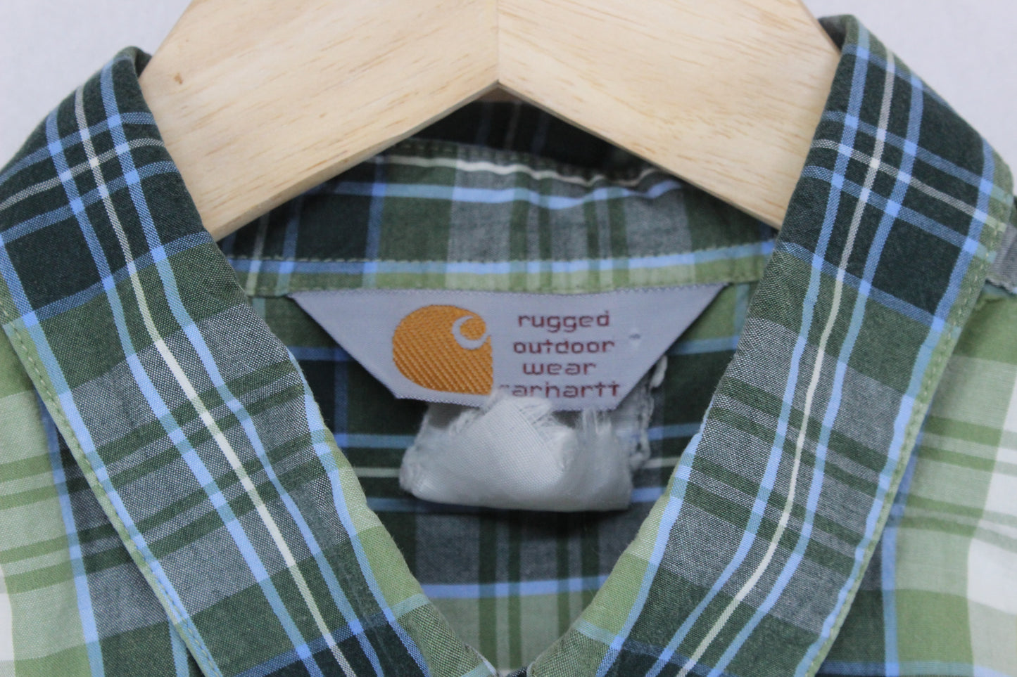 Mens Plaid Shirt Short Sleeve Button Up