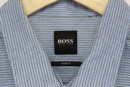Mens Shirt Slim Fit Stretch Long Sleeve Office
