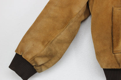 Womens Suede Bomber Jacket 70S