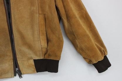 Womens Suede Bomber Jacket 70S