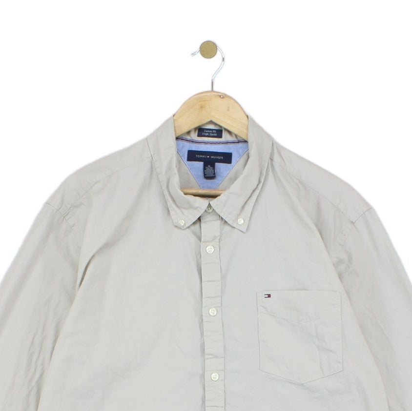 Mens Shirt Custom Fit Long Sleeve Button Up