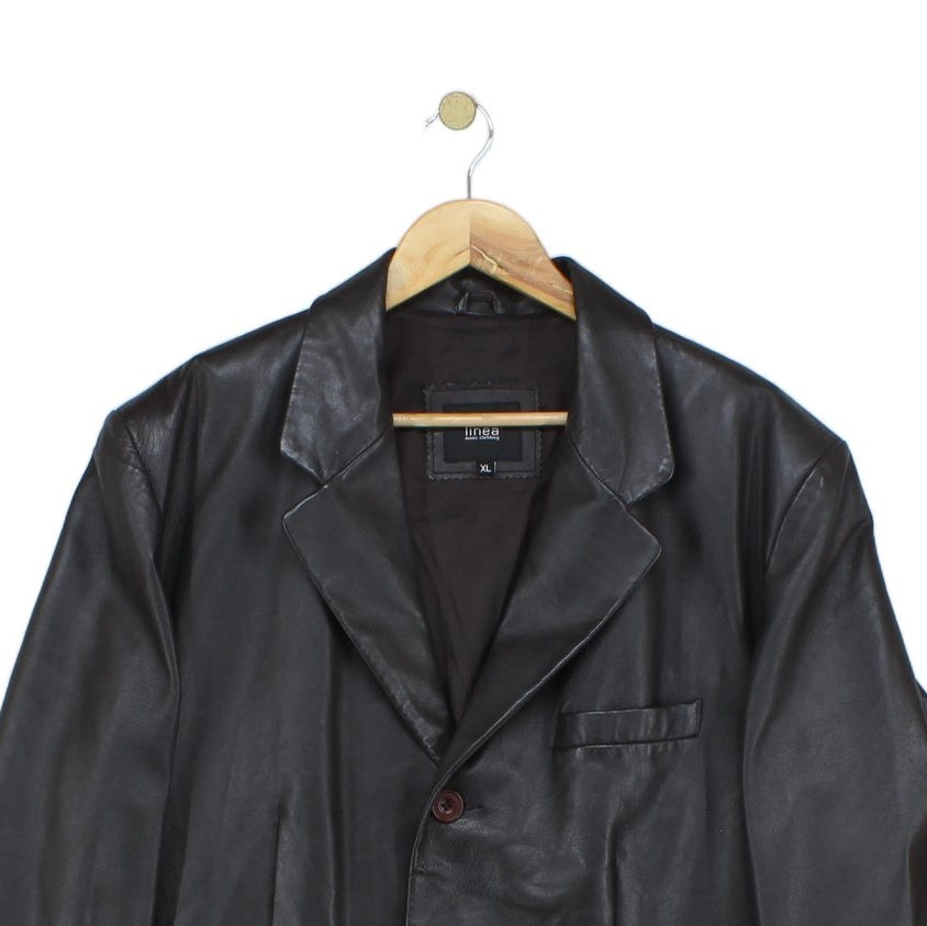 Mens Leather Blazer