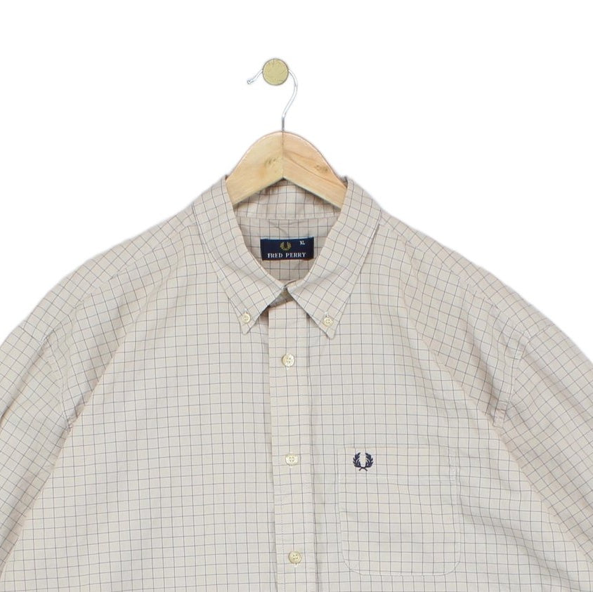 Mens Check Shirt Short Sleeve