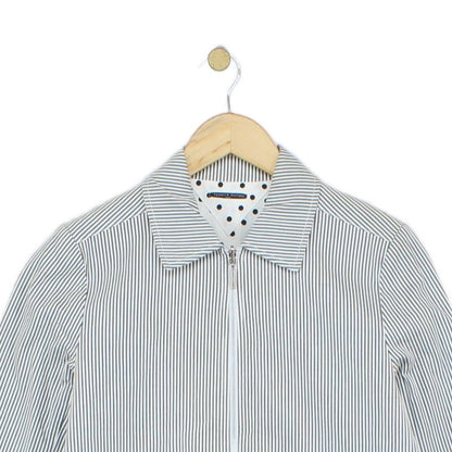 Womens Reversible Jacket Full Zip Polka Dot