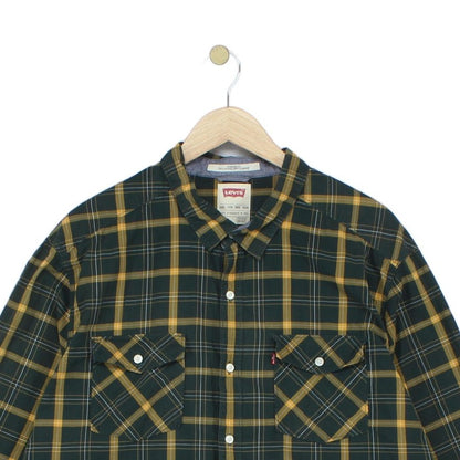Mens Plaid Shirt Button Up Long Sleeve