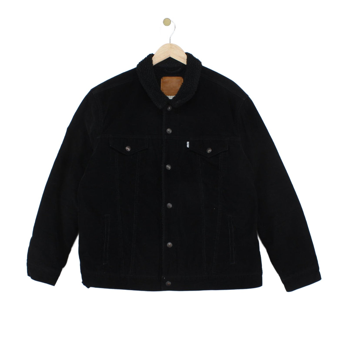 Mens Sherpa Corduroy Jacket Snap Lined