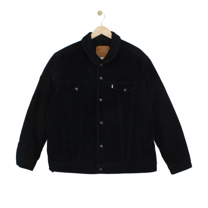 Mens Sherpa Corduroy Jacket Snap Lined