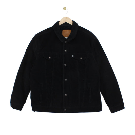 Mens Sherpa Corduroy Jacket Snap Lined