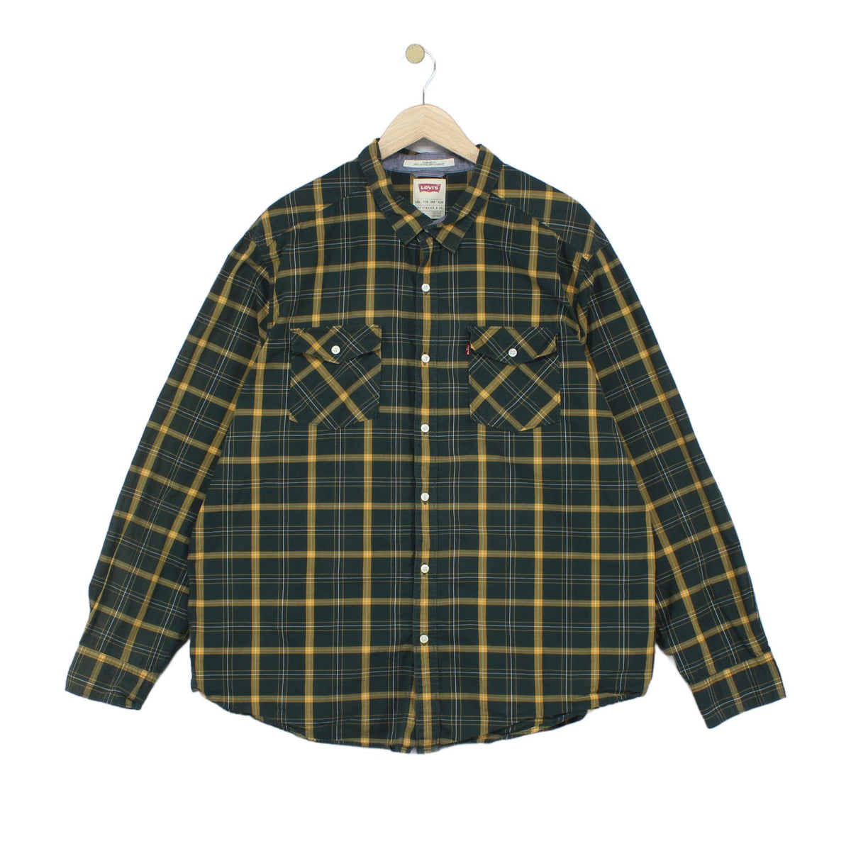 Mens Plaid Shirt Button Up Long Sleeve