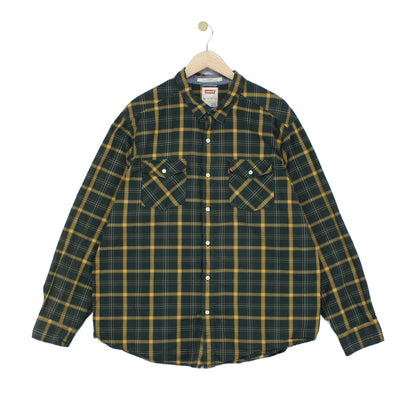 Mens Plaid Shirt Button Up Long Sleeve
