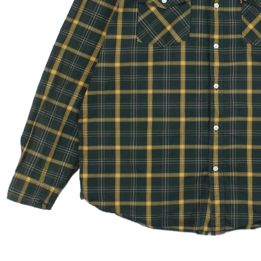 Mens Plaid Shirt Button Up Long Sleeve