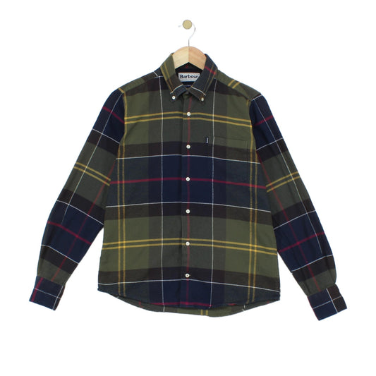 Mens Flannel Plaid Shirt Long Sleeve Tailored