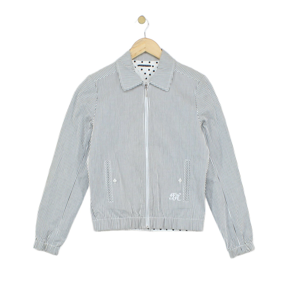 Womens Reversible Jacket Full Zip Polka Dot