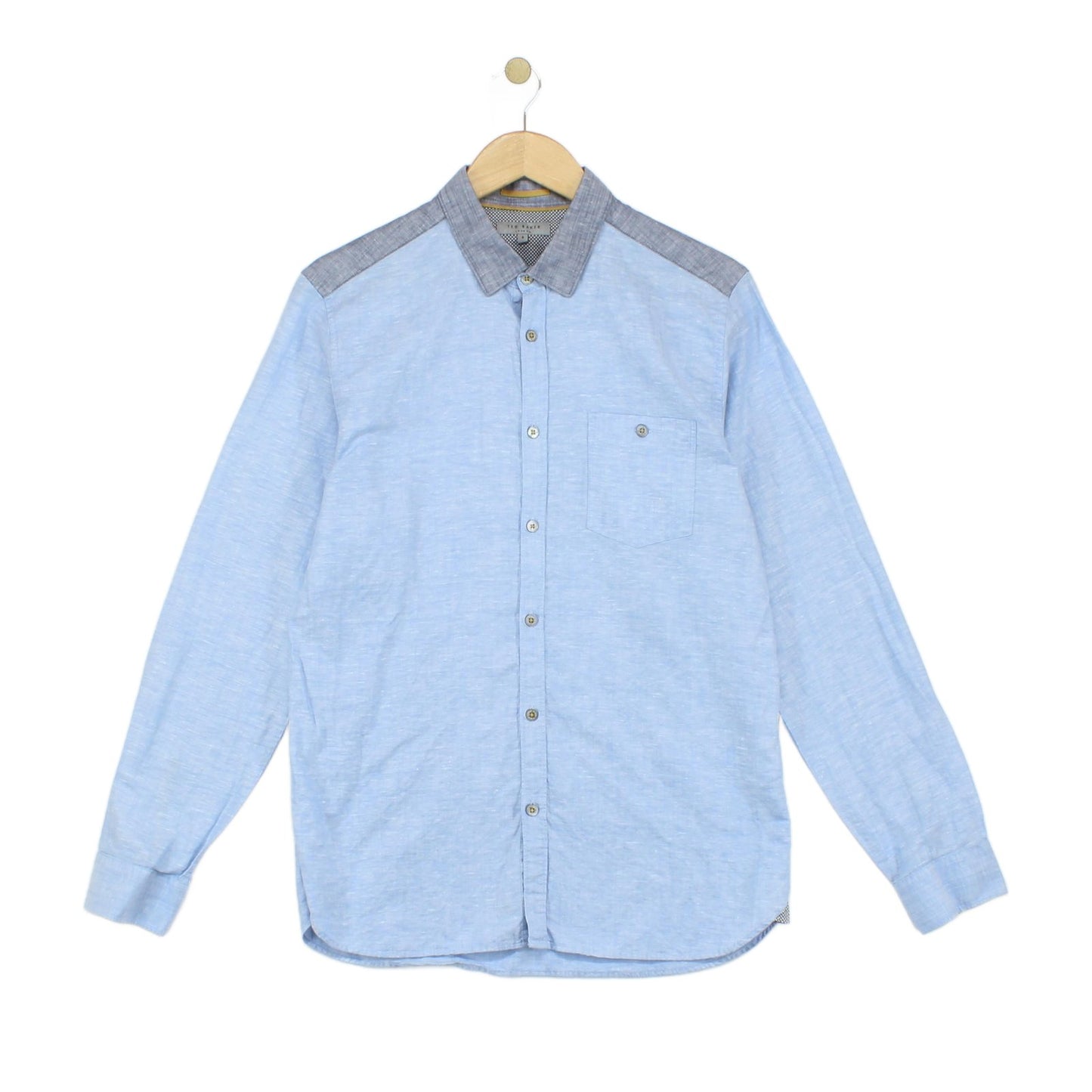 Mens Linen Shirt Long Sleeve Button Up Cotton