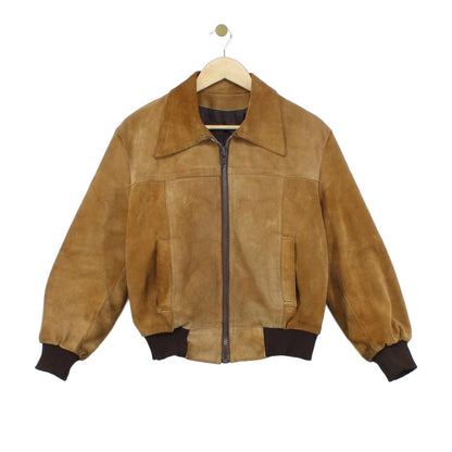 Womens Suede Bomber Jacket 70S