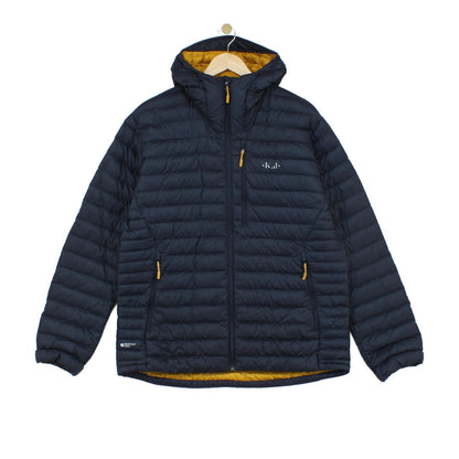 Mens Microlight Alpine Quilted Jacket Hooded Outdoor Down