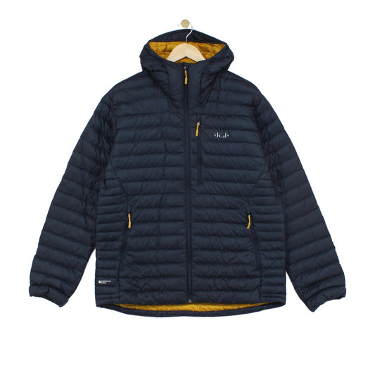 Mens Microlight Alpine Quilted Jacket Hooded Outdoor Down