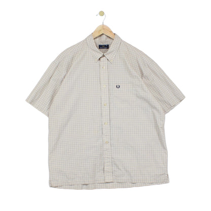 Mens Check Shirt Short Sleeve