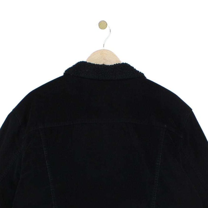 Mens Sherpa Corduroy Jacket Snap Lined