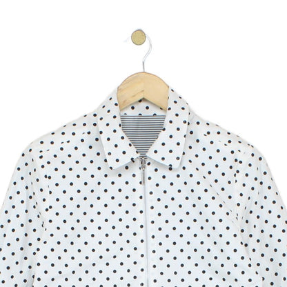 Womens Reversible Jacket Full Zip Polka Dot