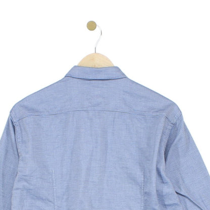 Mens Shirt Slim Fit Stretch Long Sleeve Office
