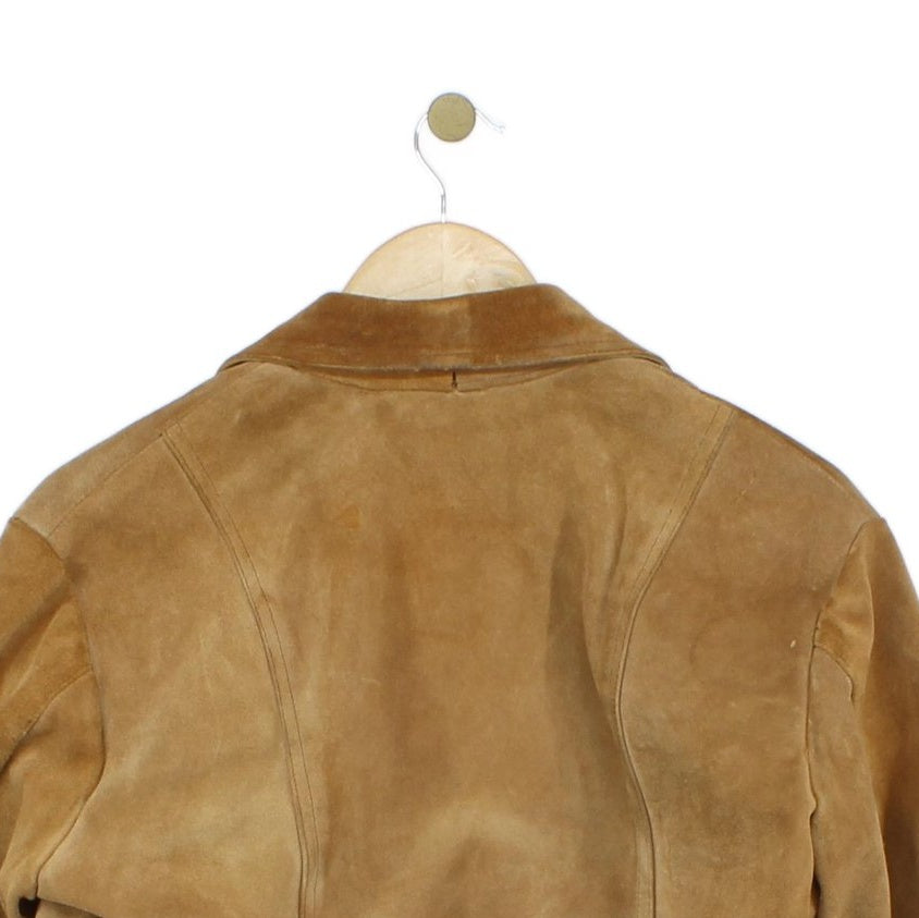 Womens Suede Bomber Jacket 70S