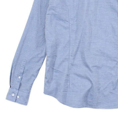 Mens Shirt Slim Fit Stretch Long Sleeve Office