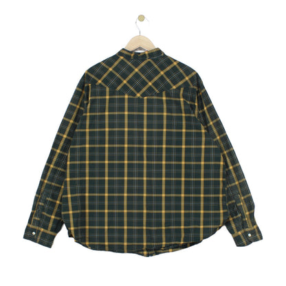 Mens Plaid Shirt Button Up Long Sleeve