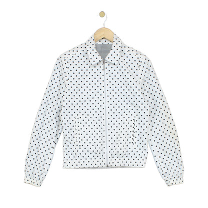 Womens Reversible Jacket Full Zip Polka Dot